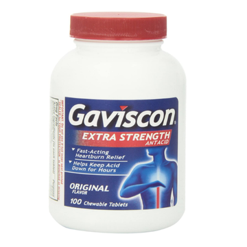 Gaviscon Extra Strength Original Chewable Tablets antiácido masticable 100 tabletas