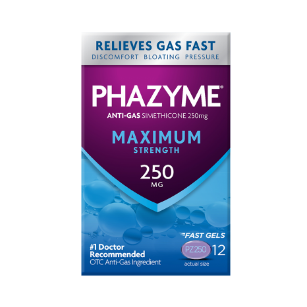 Phazyme Anti-Gas Maximum Strength 12 softgels antiácido