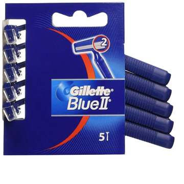 Gillette Blue II Rasuradoras Desechables para Hombre paquete de 5 afeitadoras