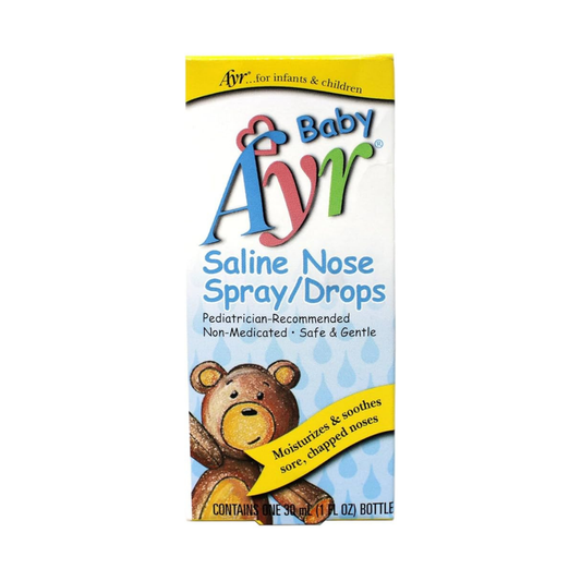 Baby Ayr Saline gotas y spray nasal para bebés y niños 1oz