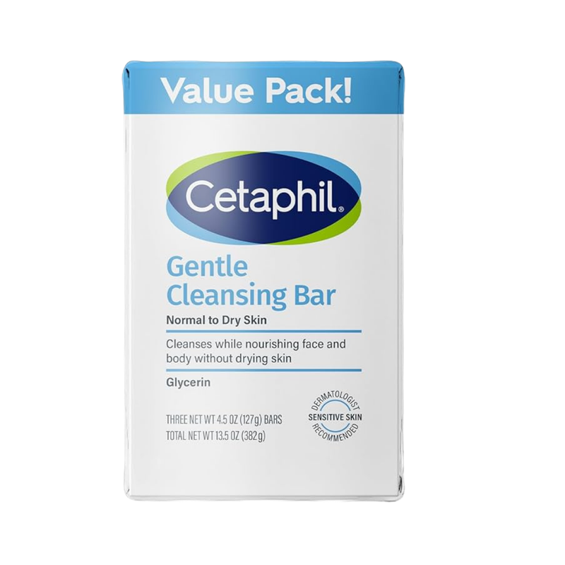Cetaphil Gentle Cleansing Bar for Normal to Dry Sensitive Skin (3ct)