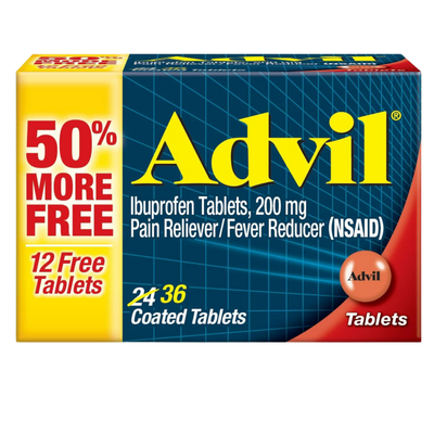 Advil Ibuprofen Pain Reliever Coated Tablets (36 ct)