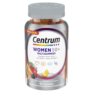Centrum MultiGummies Women 50+ multivitaminas mayores 80ct