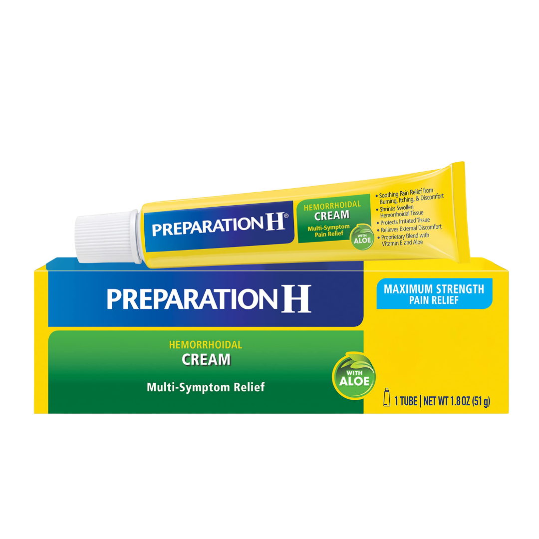 Preparation H Hemorrhoidal Cream con Aloe alivio máximo 1.8oz