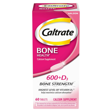 Caltrate 600+D3 Calcium & Vitamin D3 refuerzo óseo 60 tabletas