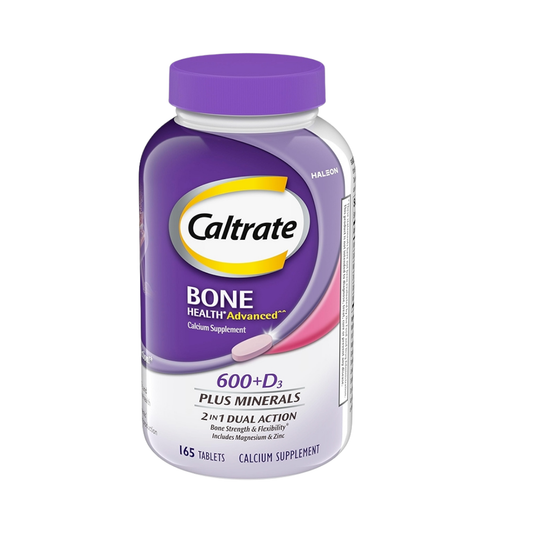 Caltrate 600 + D3 Plus Minerals 165 tabletas suplemento de calcio y vitamina d