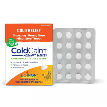 Boiron ColdCalm Meltaway Tablets alivio natural síntomas resfriado 60 tabletas