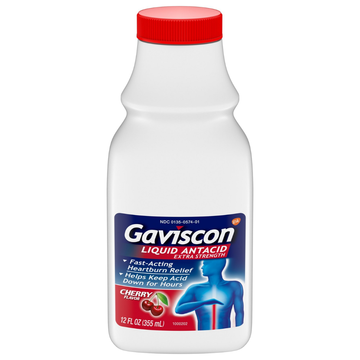 Gaviscon Extra Strength Antacid Cherry alivio acidez 12oz
