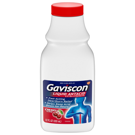 Gaviscon Extra Strength Antacid Cherry alivio acidez 12oz