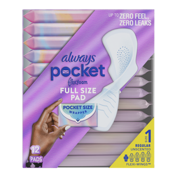 Always Pocket toallas sanitarias full size 12 unidades