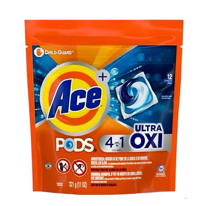 Ace Pods Ultra Oxi 4-in-1 Laundry Detergent Capsules (12 ct)