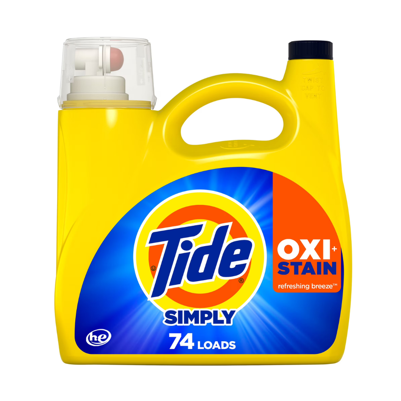 Tide Simply + Oxi Liquid Laundry Detergent Refreshing Breeze (117oz / 74 Loads)