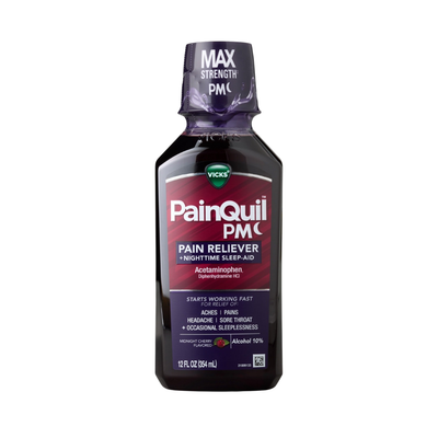 Vicks PainQuil PM Nighttime Pain Reliever & Sleep Aid Liquid (12 fl oz)
