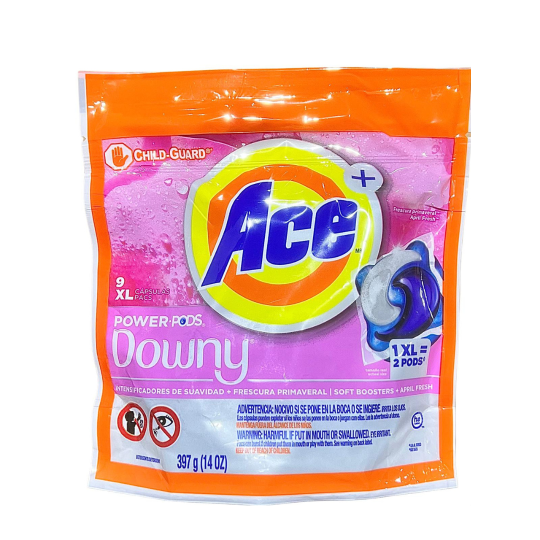 Ace Power Pods Downy XL capsulas detergente suavizante 9 unidades