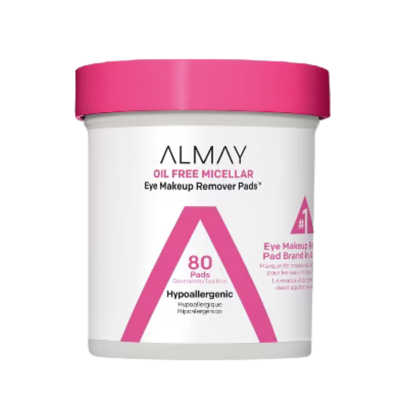 Almay Biodegradable Oil-Free Micellar Eye Makeup Remover Pads (80 ct)