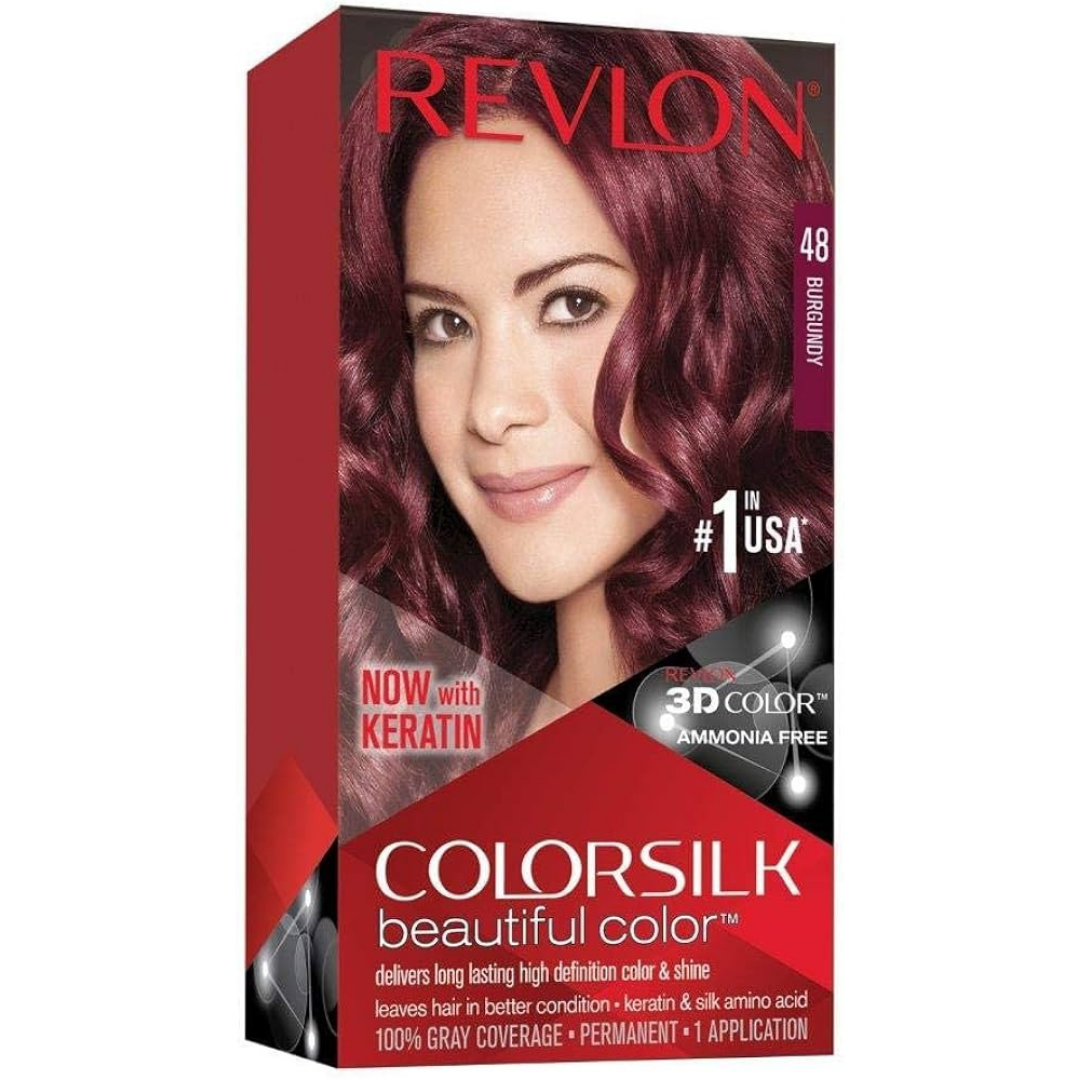 Revlon Colorsilk Tinte 48 Burgundy color rojo vino permanente