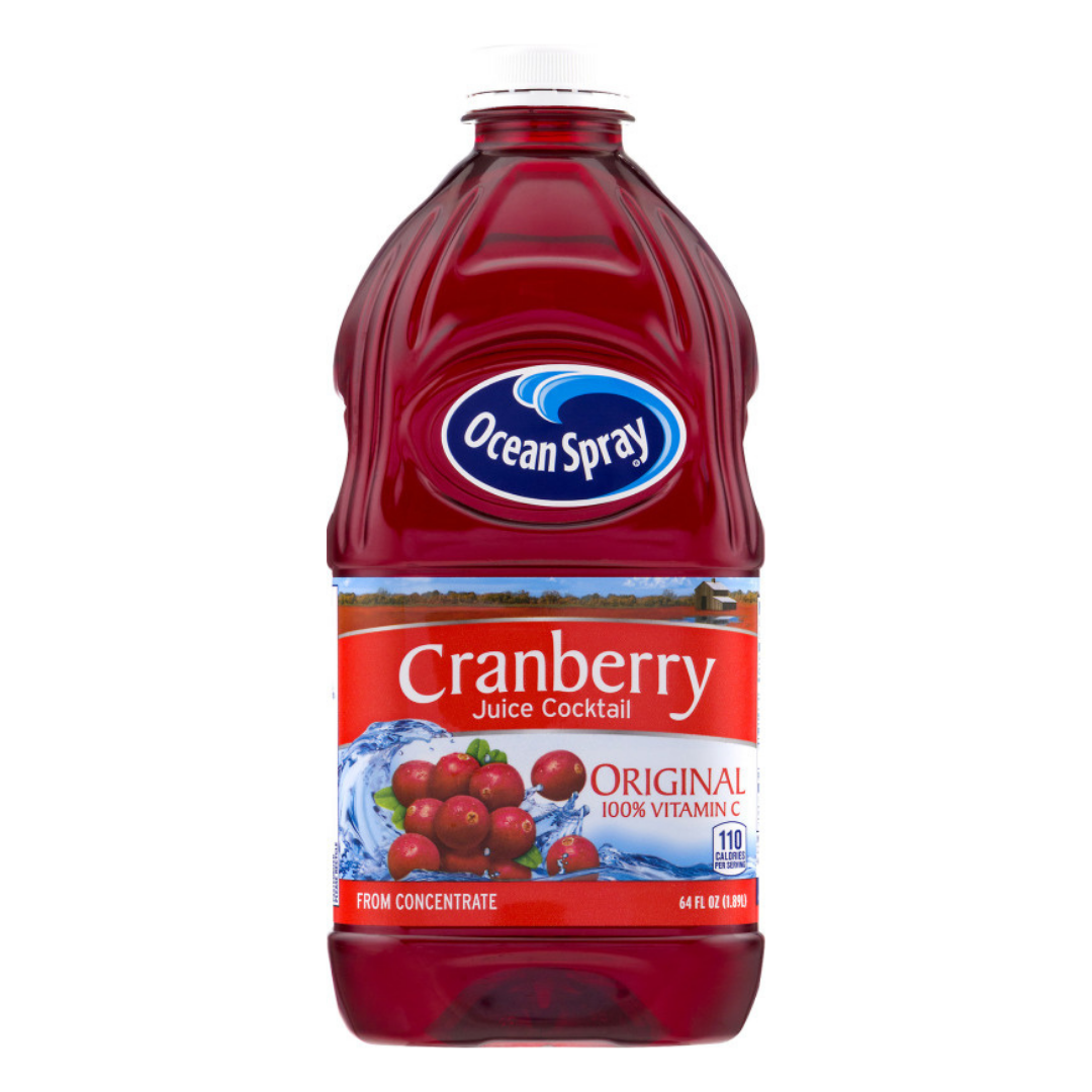 Botella de jugo Ocean Spray Cranberry Juice Cocktail Original 64oz
