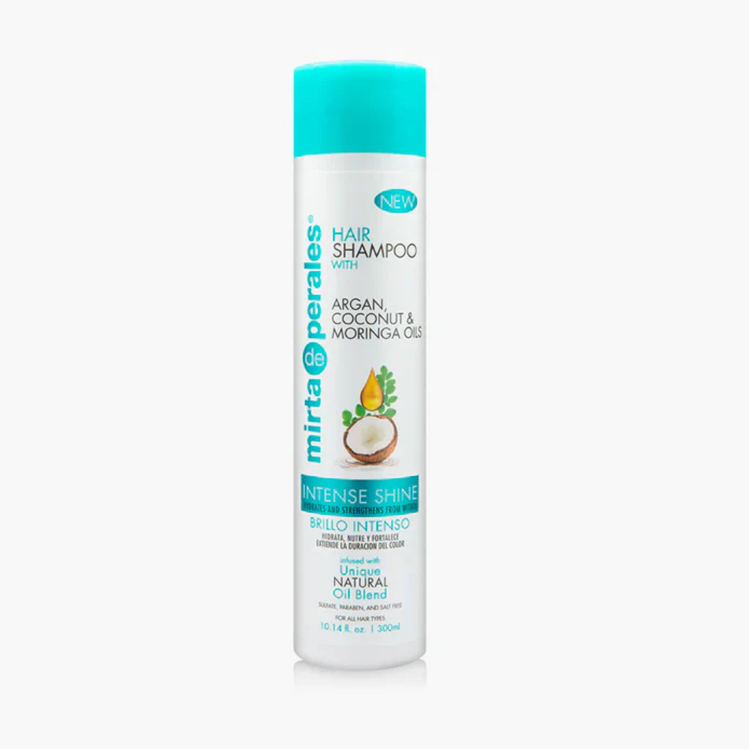 Mirta de Perales Natural Oil Blend Shampoo aceites argan coco moringa 10oz
