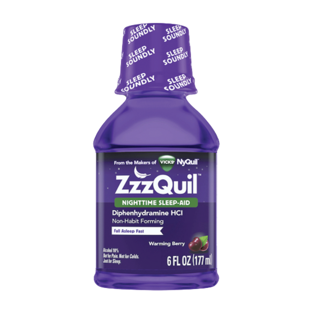 Vicks ZzzQuil Nighttime Sleep Aid Liquid Warming Berry 6oz jarabe para dormir