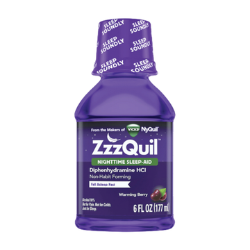 Vicks ZzzQuil Nighttime Sleep Aid Liquid Warming Berry 6oz jarabe para dormir
