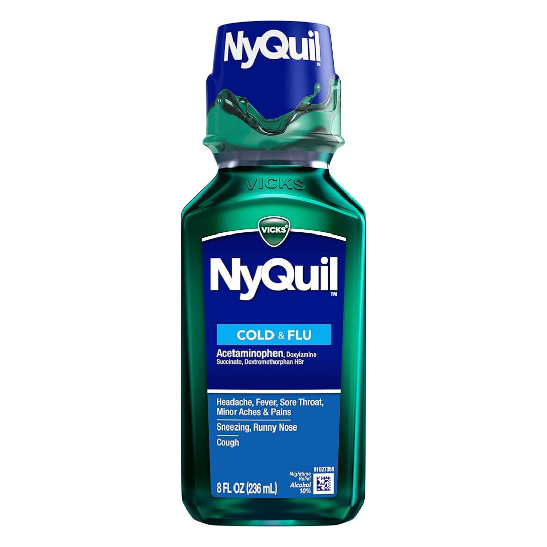 Vicks NyQuil Cold & Flu alivio nocturno sabor original 8oz
