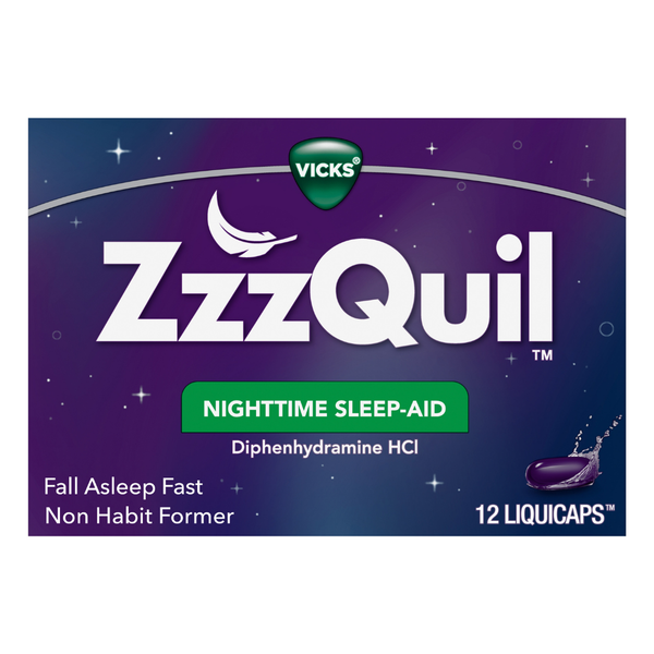 Vicks ZzzQuil Nighttime Sleep-Aid Liquicaps (12 ct)