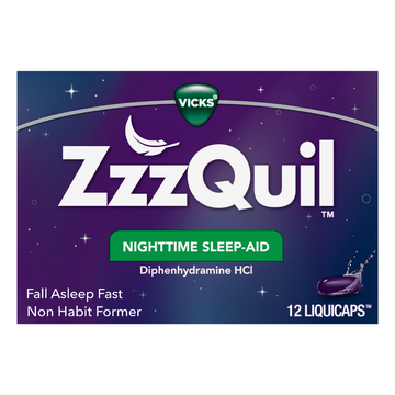 Vicks ZzzQuil Nighttime Sleep Aid 12 Liquicaps pastillas para dormir