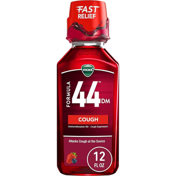 Vicks Formula 44 DM jarabe tos suppressant 12oz