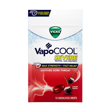 Vicks VapoCOOL Cherry pastillas medicadas cereza 18ct