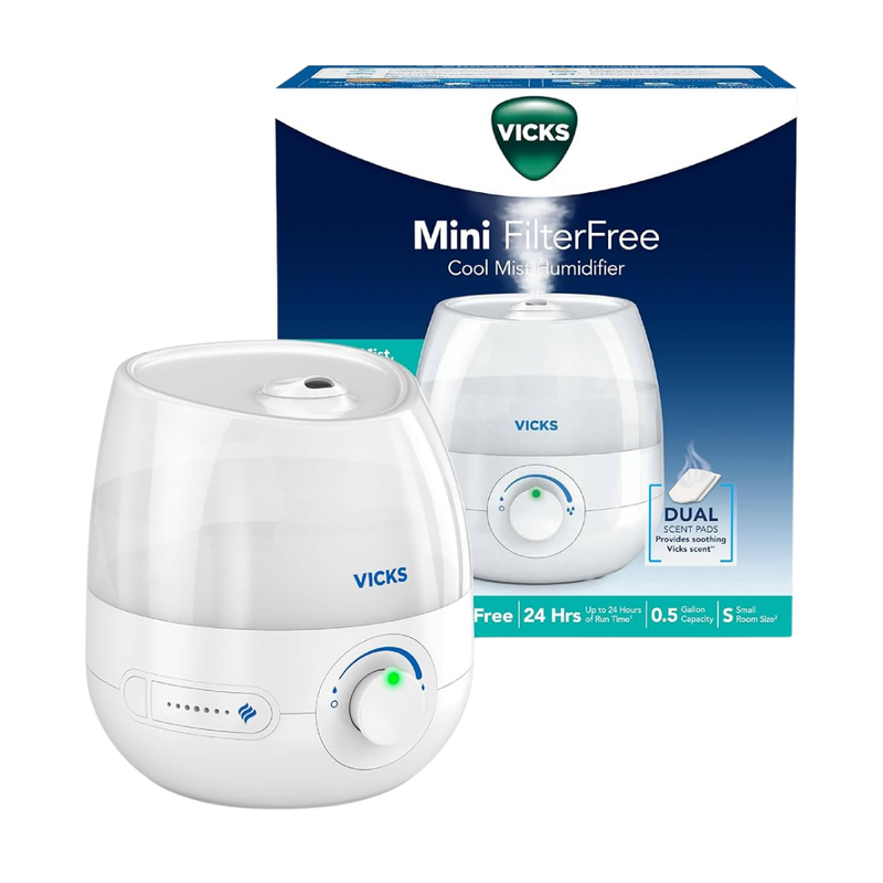 Vicks Mini Filter-Free Cool Mist Humidifier (0.5 Gallon)