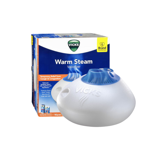 Vaporizador de vapor caliente Vicks para alivio de tos y congestión.