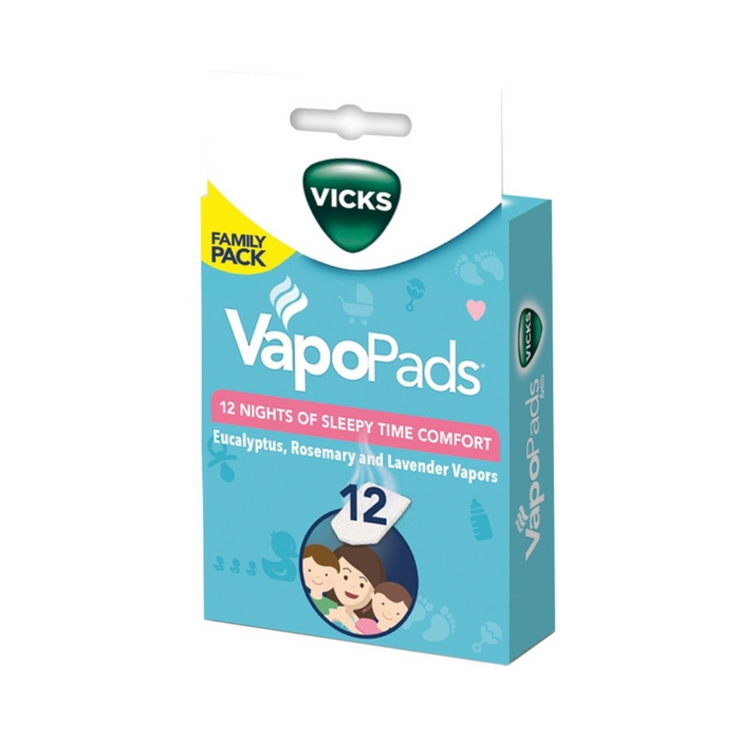 Vicks VapoPads Sleepy Time almohadillas eucalipto romero lavanda 12 unidades