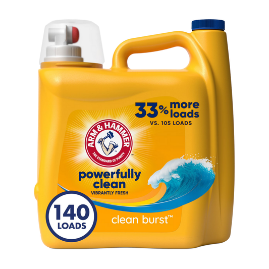 Arm and Hammer Clean Burst detergente liquido ropa 140oz 140 cargas