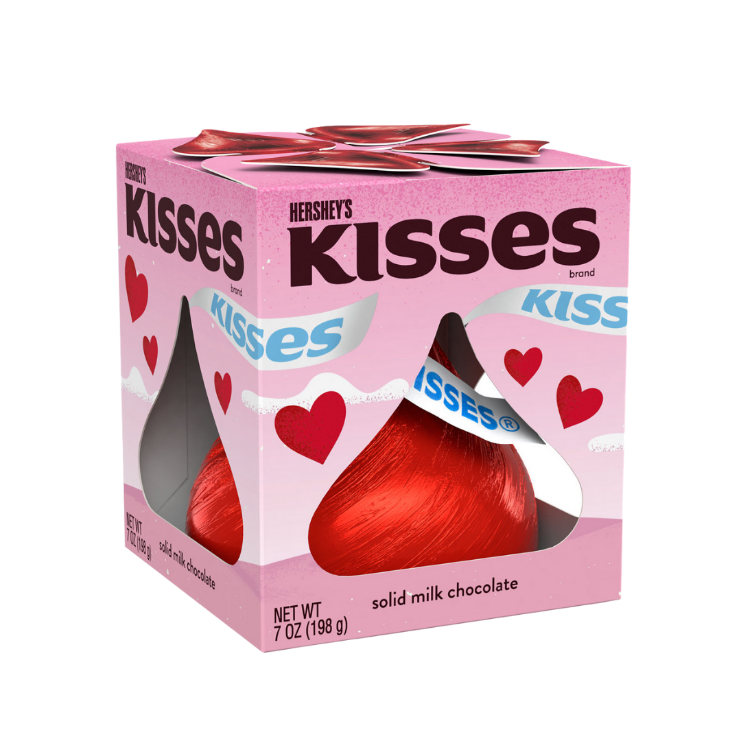 Caja de regalo Hershey's Kisses Gigante de chocolate de leche sólido 7oz.