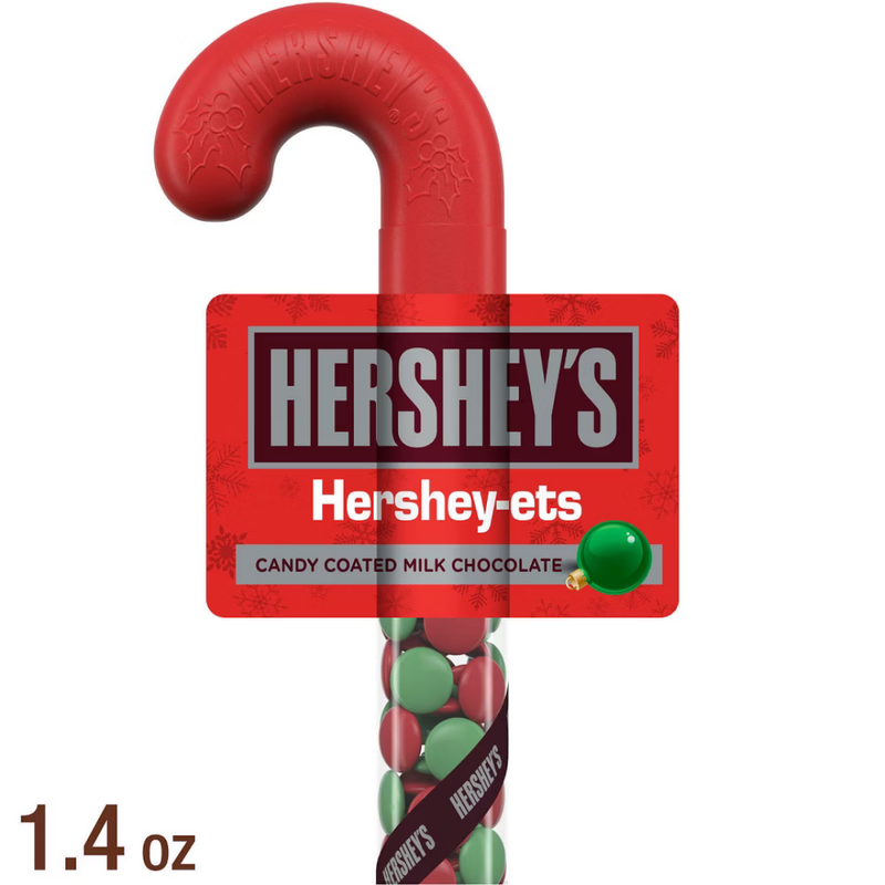 Hershey's Hershey-ets Candy Coated Chocolates Holiday Cane (1.4 oz)
