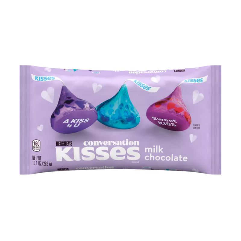 Hershey's Kisses Milk Chocolate Valentine Conversation Foils (10.1oz)
