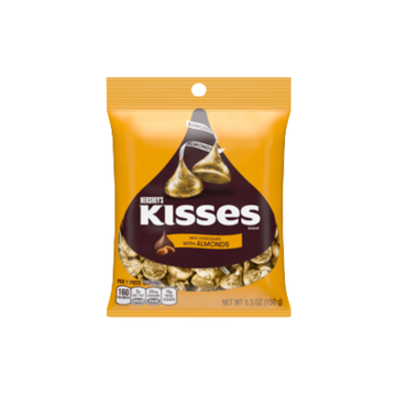Hershey's Kisses Milk Chocolates with Almonds 5.3oz chocolates almendra