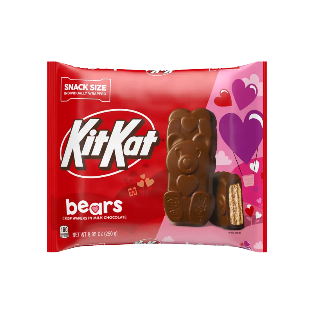 Bolsa de Kit Kat Milk Chocolate Bears con ositos de galleta y chocolate.