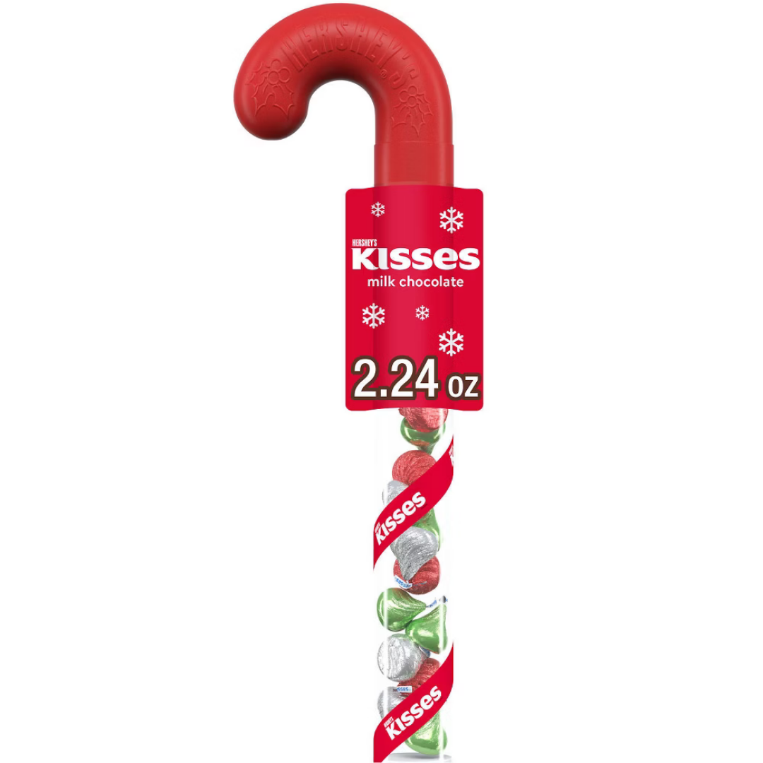 Hershey's Kisses Milk Chocolate bastón navidad chocolate leche 2.24oz