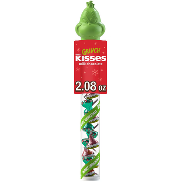 Hershey's Kisses Grinch Cane bastón navidad chocolate leche 2.08oz