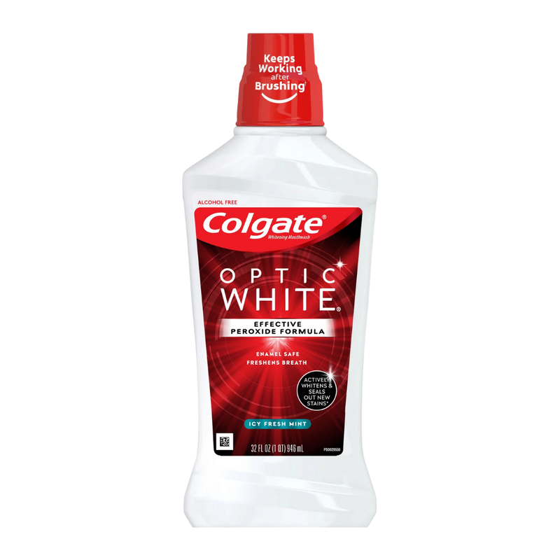 Colgate Optic White Whitening Mouthwash Icy Fresh Mint (32oz)