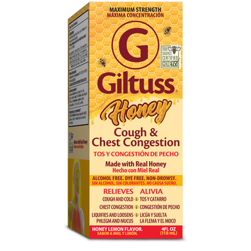 Giltuss Honey Cough & Chest Congestion Relief Syrup tos y pecho 4oz