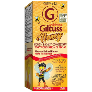 Giltuss Honey Cough & Chest Congestion Relief Syrup infantil 4oz