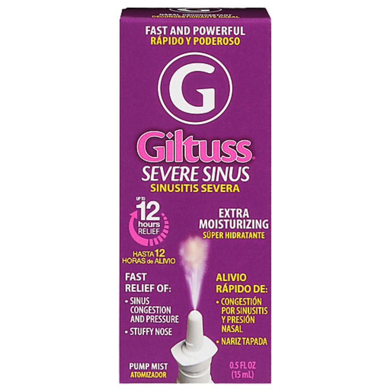 Giltuss Severe Sinus Nasal Decongestant Spray Extra Moisturizing (0.5 fl oz)