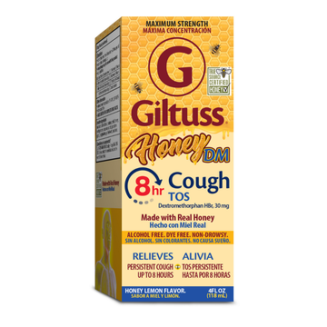 Giltuss Honey DM 8HR Cough Chest Congestion Relief Syrup 4oz