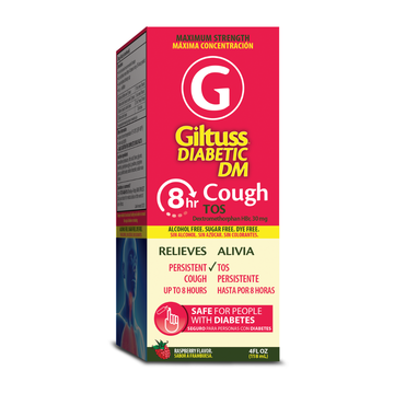 Giltuss Diabetic Cough DM Syrup jarabe para tos diabéticos sin azúcar 4oz