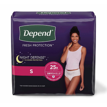 Depend Night Defense Underwear Women Small ropa interior incontinencia 16 unidades