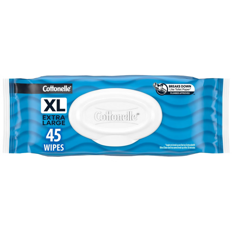 Cottonelle XL Flushable Wipes Unscented (45 ct)