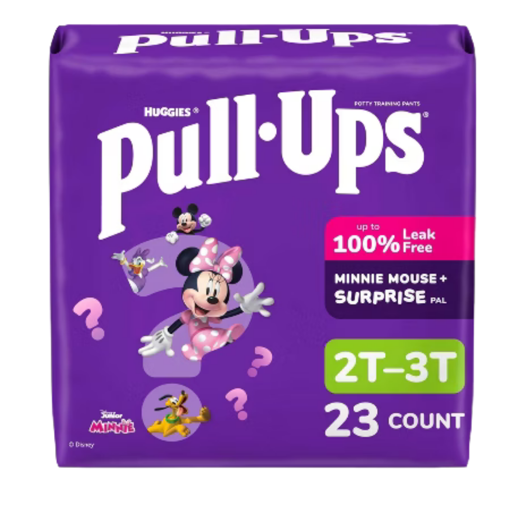 Pañales de entrenamiento Huggies Pull-Ups niña Minnie Mouse talla 2T-3T.