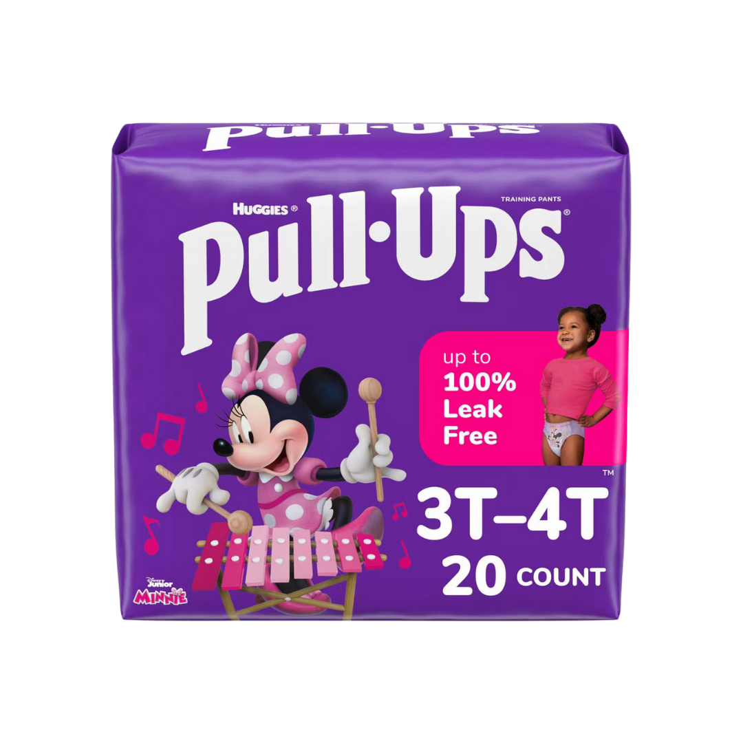 Pañales de entrenamiento Huggies Pull-Ups para niña Minnie Mouse 3T-4T.